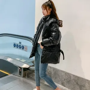 Women's Winter Warm Loose Glossy Long Parka