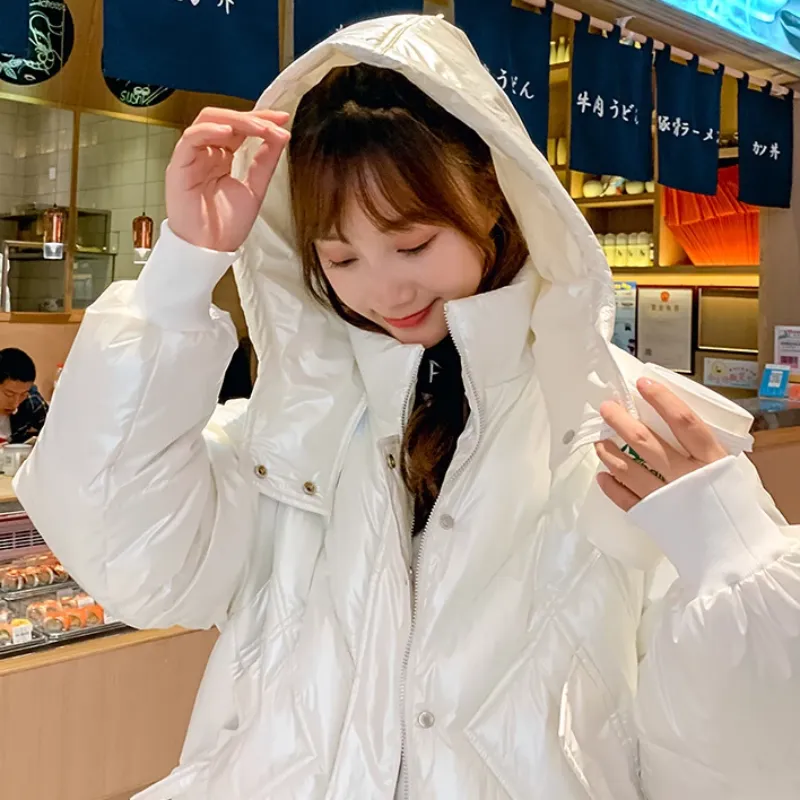 Women's Winter Warm Loose Glossy Long Parka