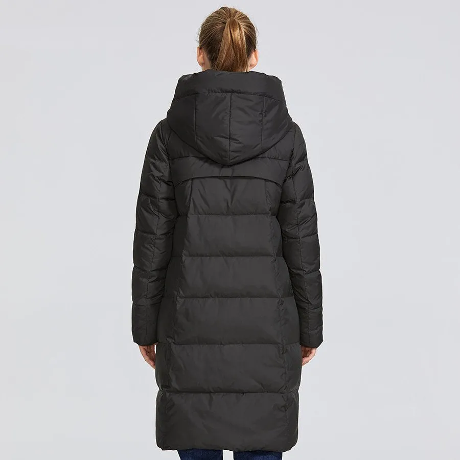 Women's Winter Windproof Thick Parka With Zippers