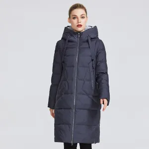 Women's Winter Windproof Thick Parka With Zippers